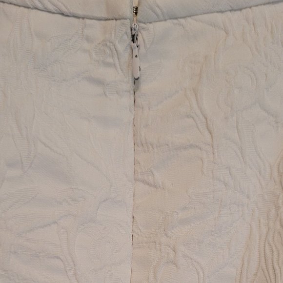 Kasper Ivory White Embossed Pencil Skirt Size 4P - Picture 4 of 7